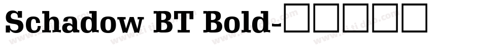 Schadow BT Bold字体转换